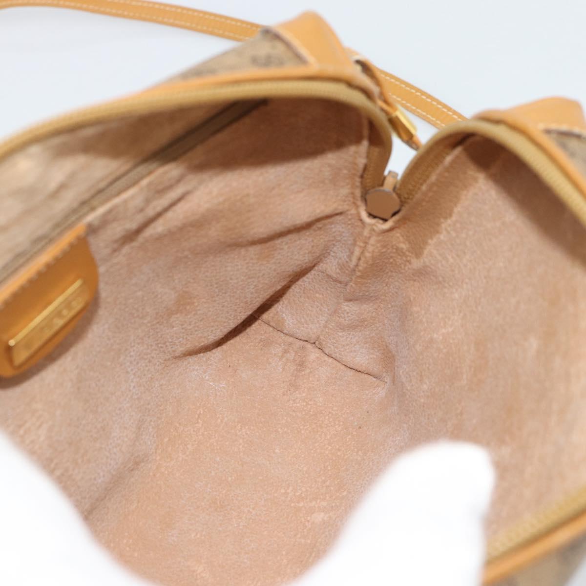 GUCCI Micro GG Shoulder Bag PVC Leather Beige Gold 007 115 0093 Auth ar14097