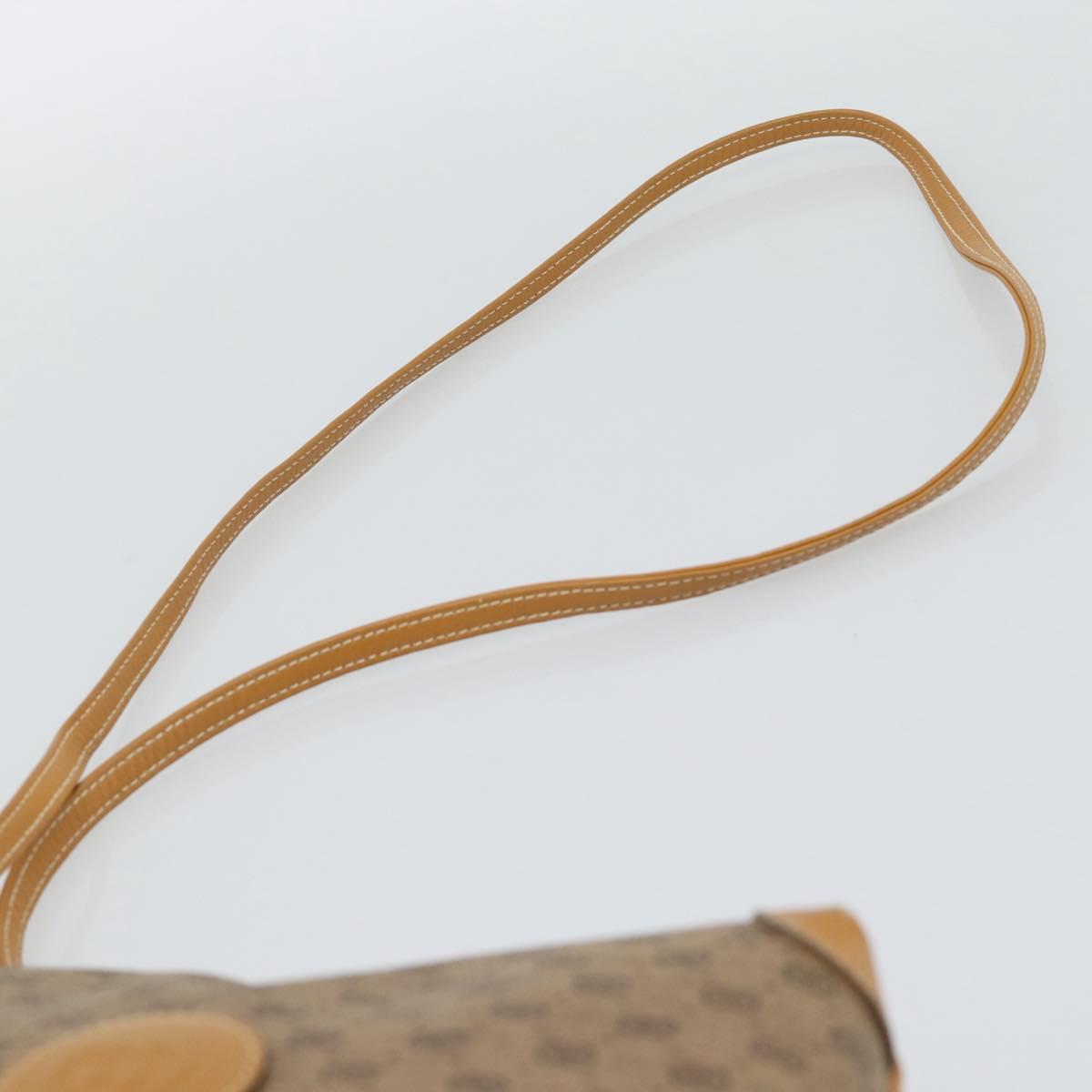 GUCCI Micro GG Shoulder Bag PVC Leather Beige Gold 007 115 0093 Auth ar14097