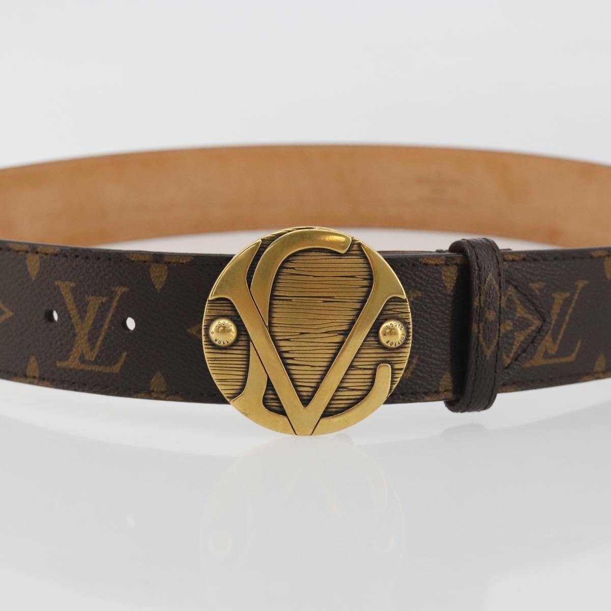 LOUIS VUITTON Monogram Ceinture 1904 Milleneuve Saint-Quatre Belt Auth ar14103
