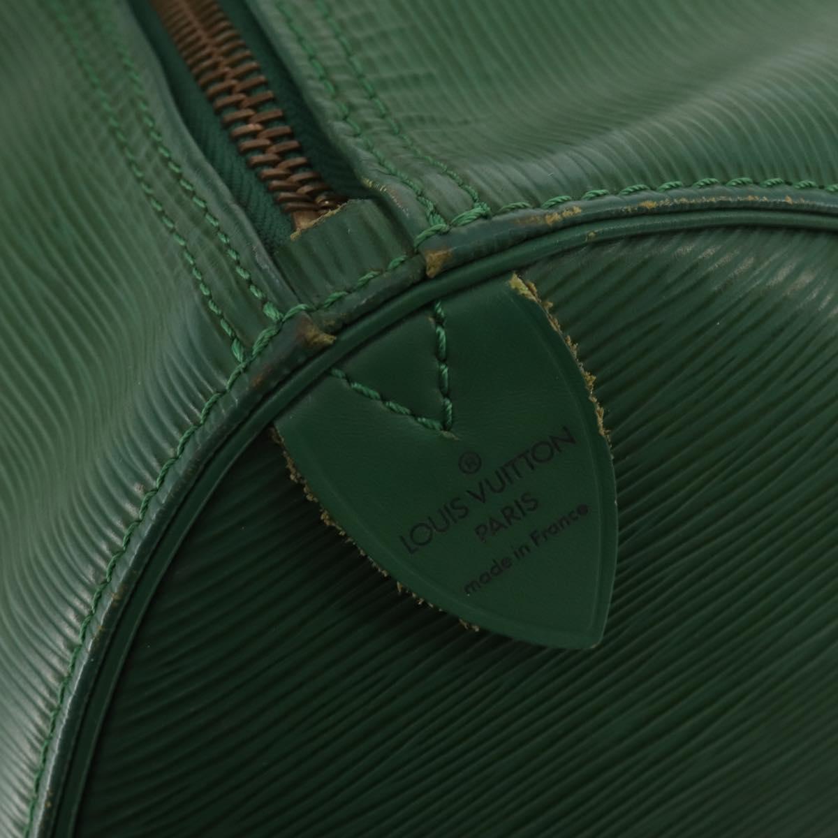 LOUIS VUITTON Epi Keepall 50 Boston Bag Green M42964 LV Auth ar14105
