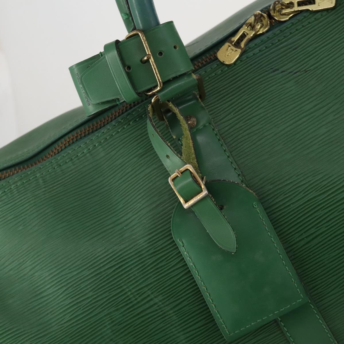 LOUIS VUITTON Epi Keepall 50 Boston Bag Green M42964 LV Auth ar14105
