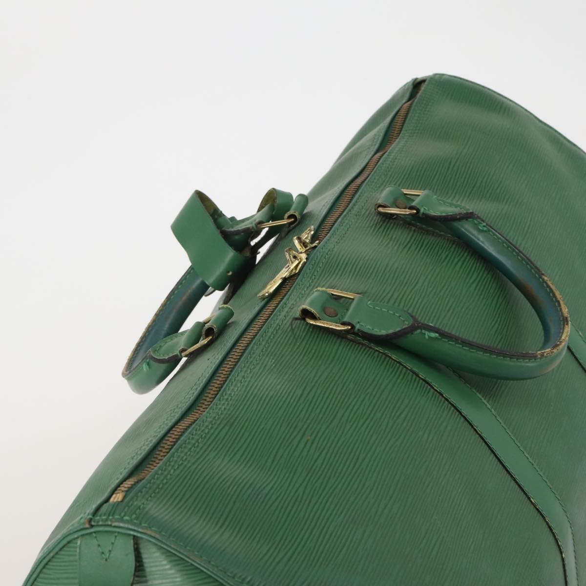LOUIS VUITTON Epi Keepall 50 Boston Bag Green M42964 LV Auth ar14105