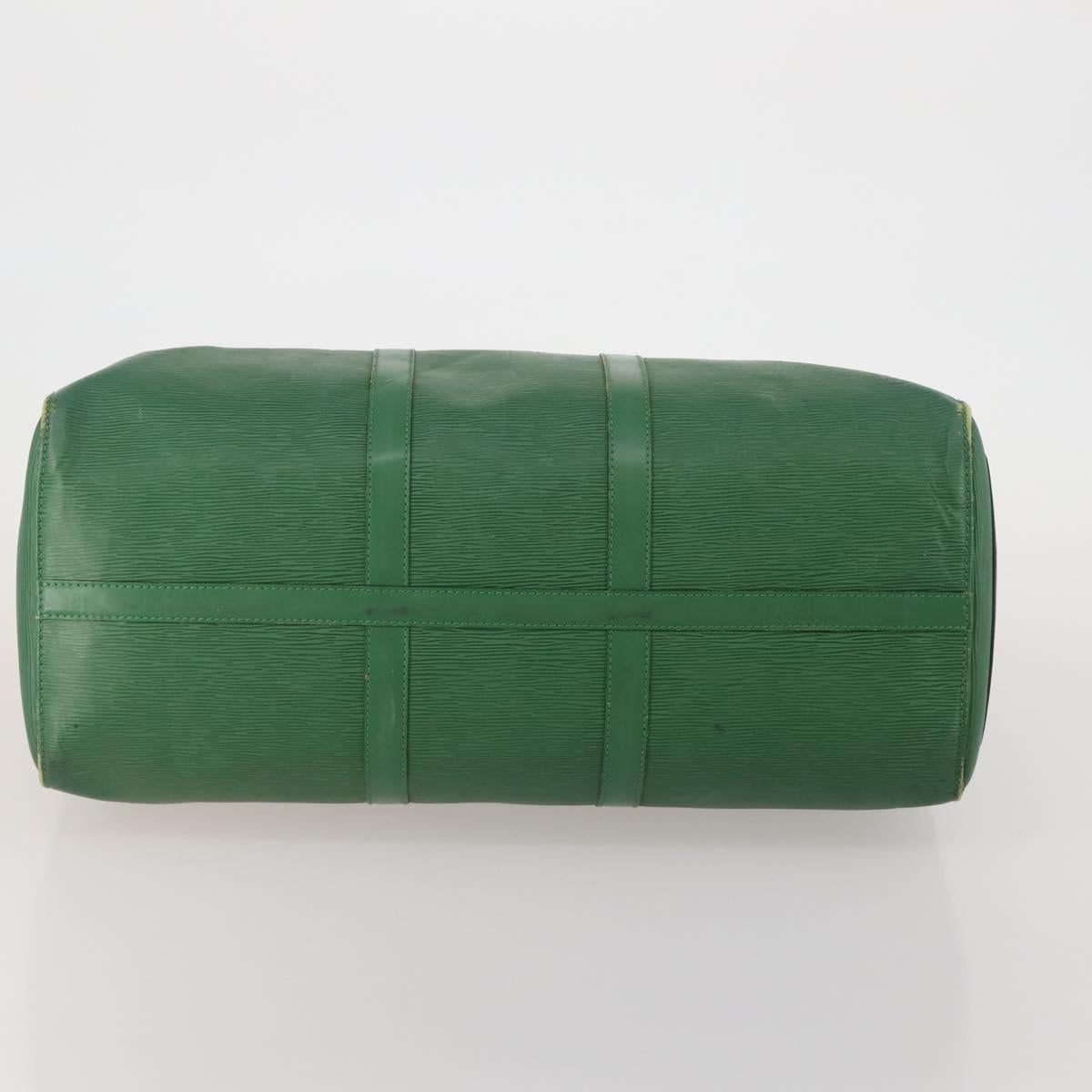 LOUIS VUITTON Epi Keepall 50 Boston Bag Green M42964 LV Auth ar14105