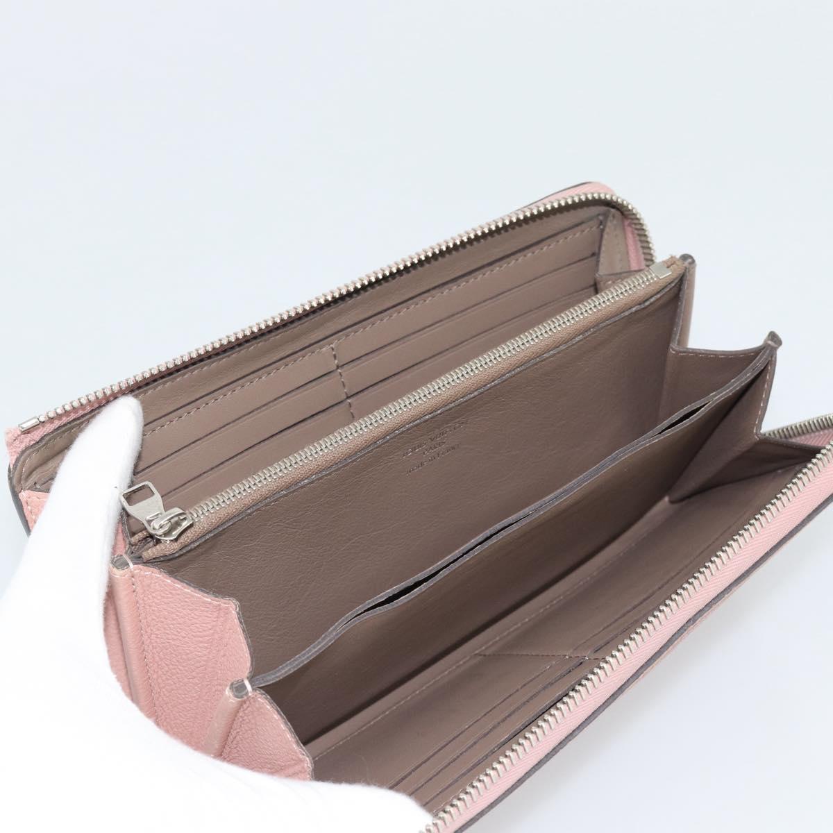 LOUIS VUITTON Portefeuille Comet Long Wallet Leather Pink M63103 LV Auth ar14108