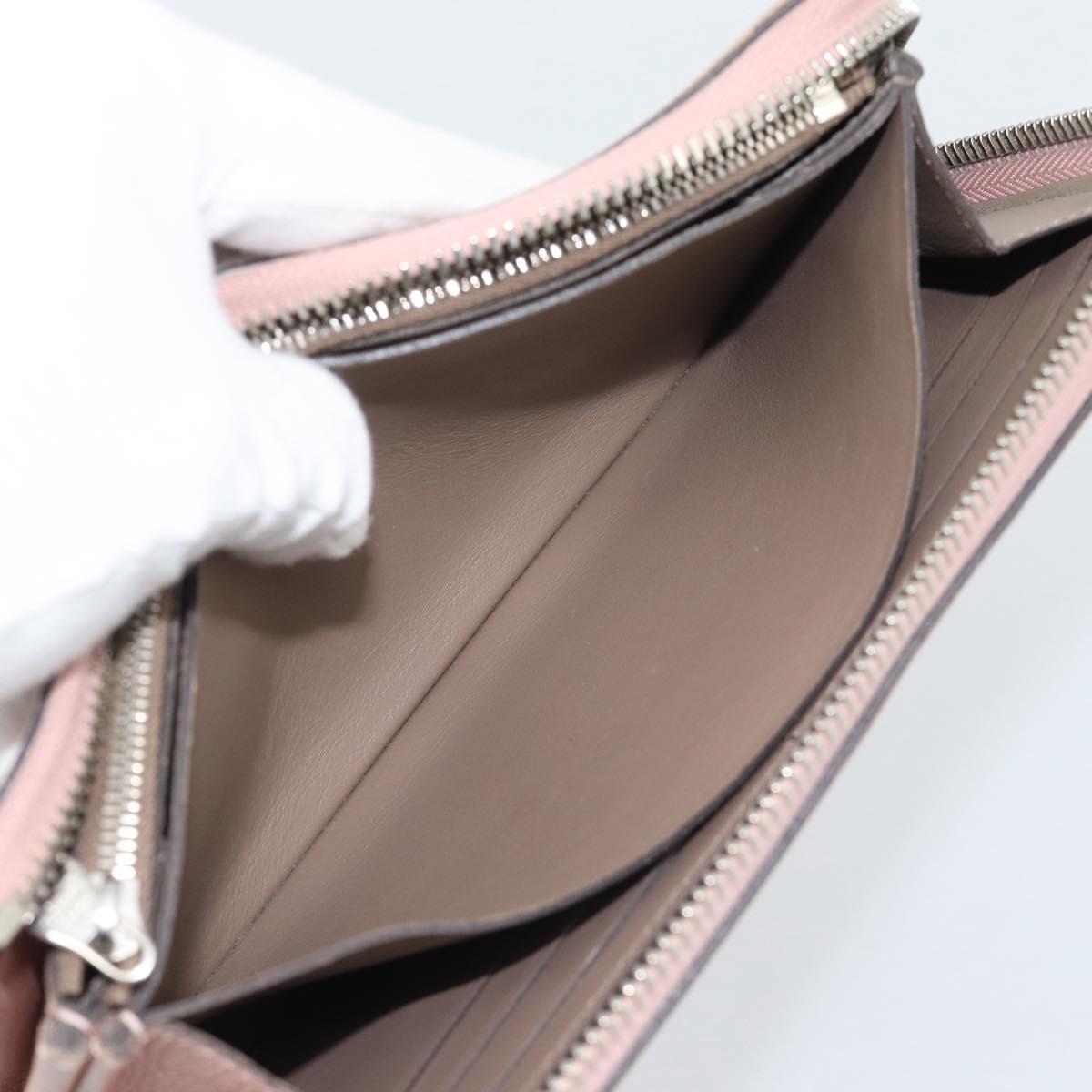 LOUIS VUITTON Portefeuille Comet Long Wallet Leather Pink M63103 LV Auth ar14108