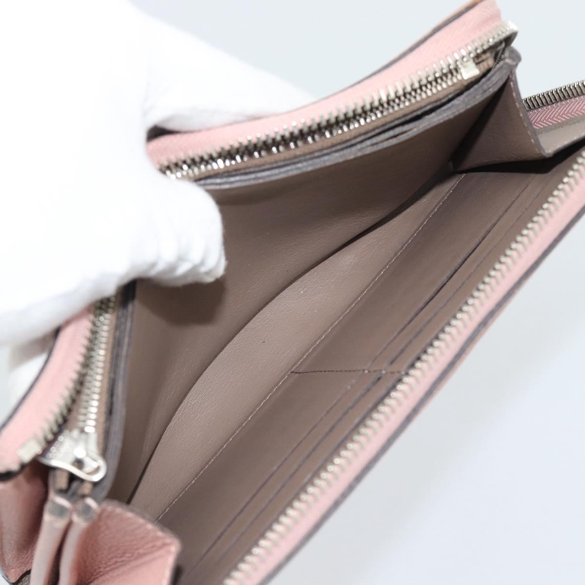 LOUIS VUITTON Portefeuille Comet Long Wallet Leather Pink M63103 LV Auth ar14108