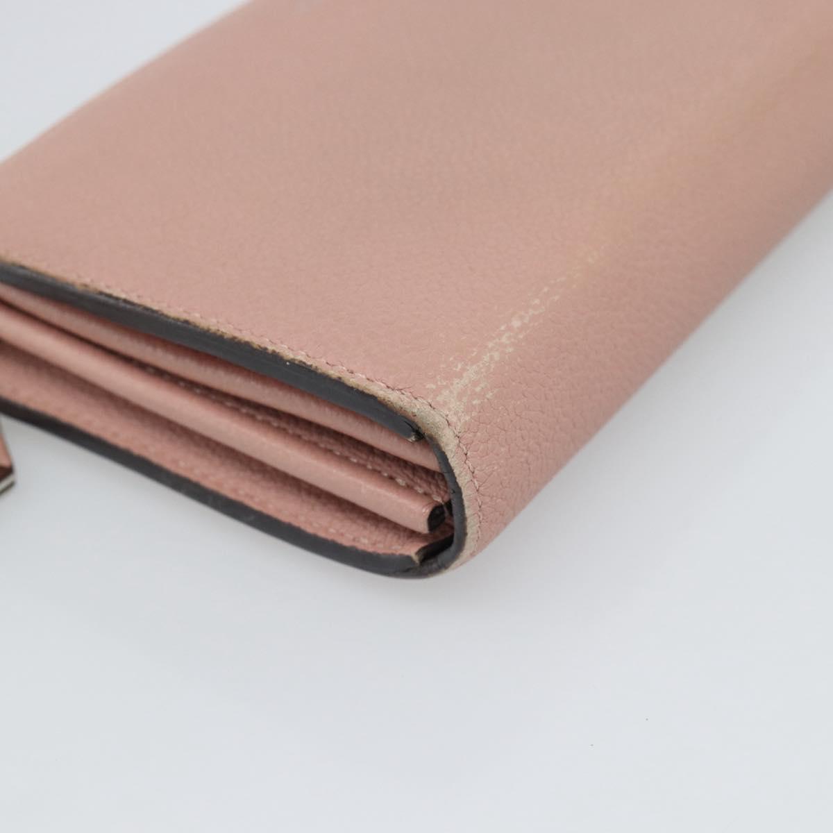 LOUIS VUITTON Portefeuille Comet Long Wallet Leather Pink M63103 LV Auth ar14108