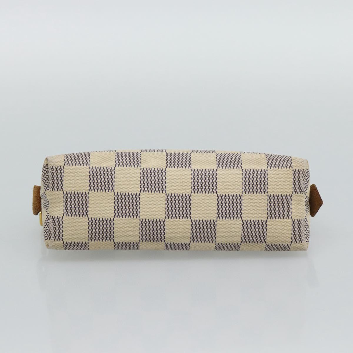 LOUIS VUITTON Damier Azur Pochette Cosmetic PM Pouch N60024 LV Auth ar14113