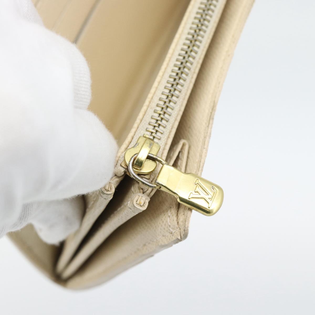 LOUIS VUITTON Damier Azur Portefeuille Sarah Long Wallet N63208 LV Auth ar14114