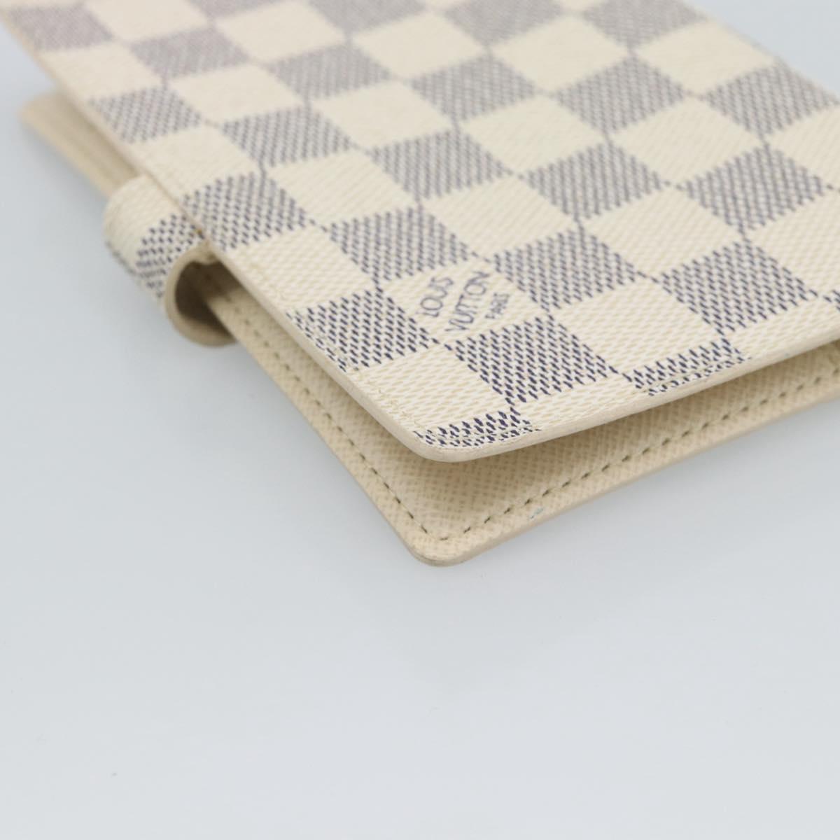 LOUIS VUITTON Damier Azur Agenda PM Day Planner Cover R20706 LV Auth ar14116