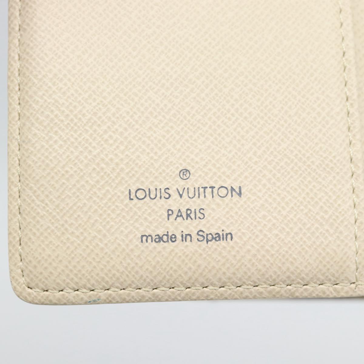 LOUIS VUITTON Damier Azur Agenda PM Day Planner Cover R20706 LV Auth ar14116