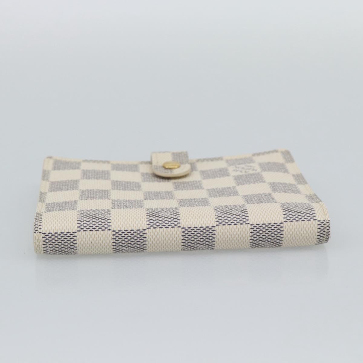 LOUIS VUITTON Damier Azur Agenda PM Day Planner Cover R20706 LV Auth ar14116