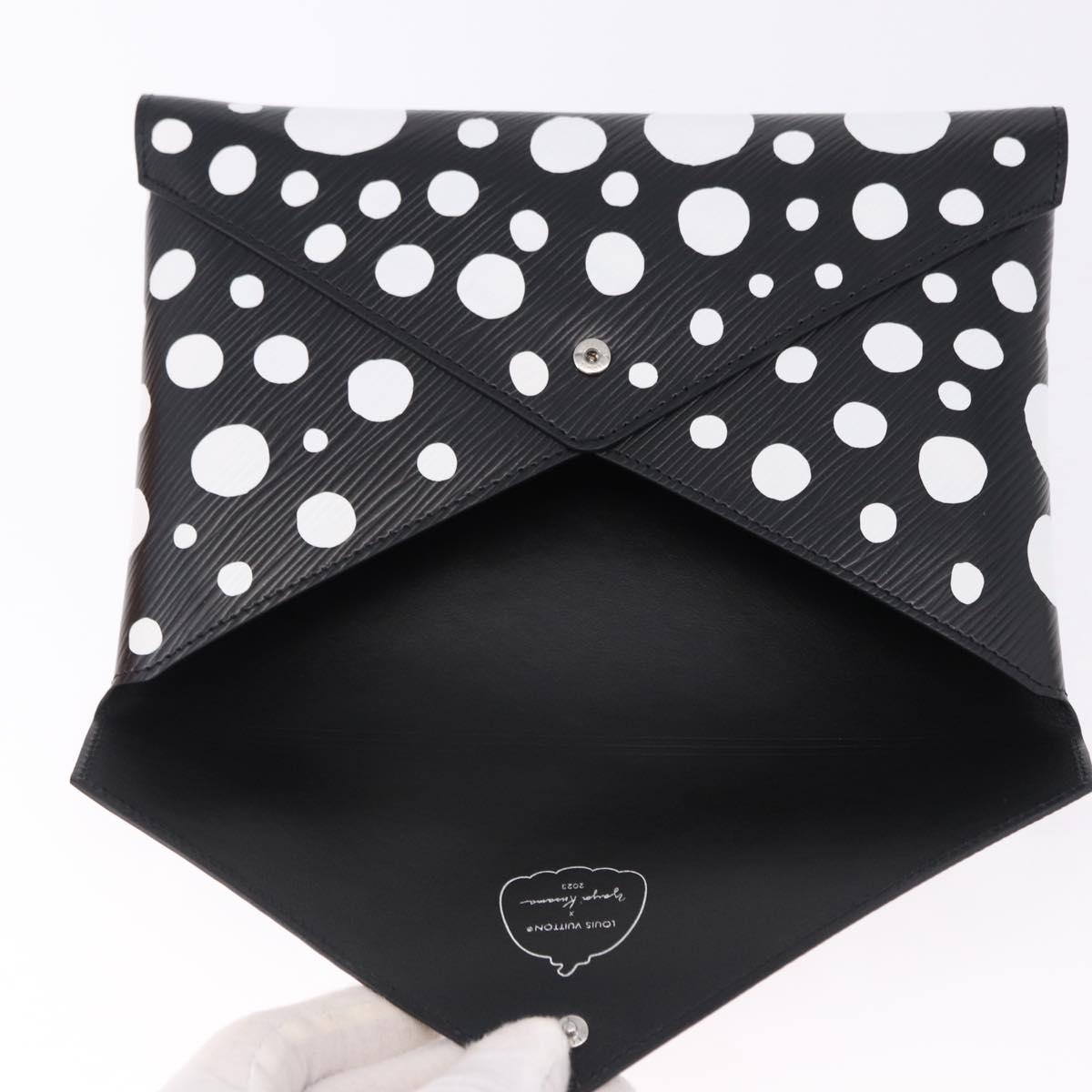 LOUIS VUITTON LVxYK Epi Pochette Kirigami Black White M81959 LV Auth ar14119M