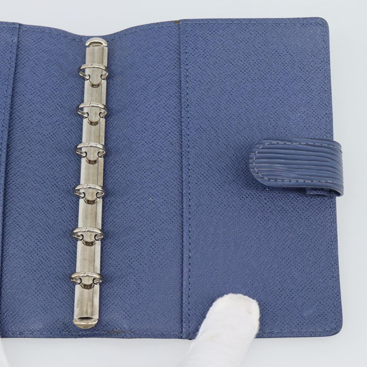 LOUIS VUITTON Epi Day Planner Cover Blue R20055 LV Auth ar14120