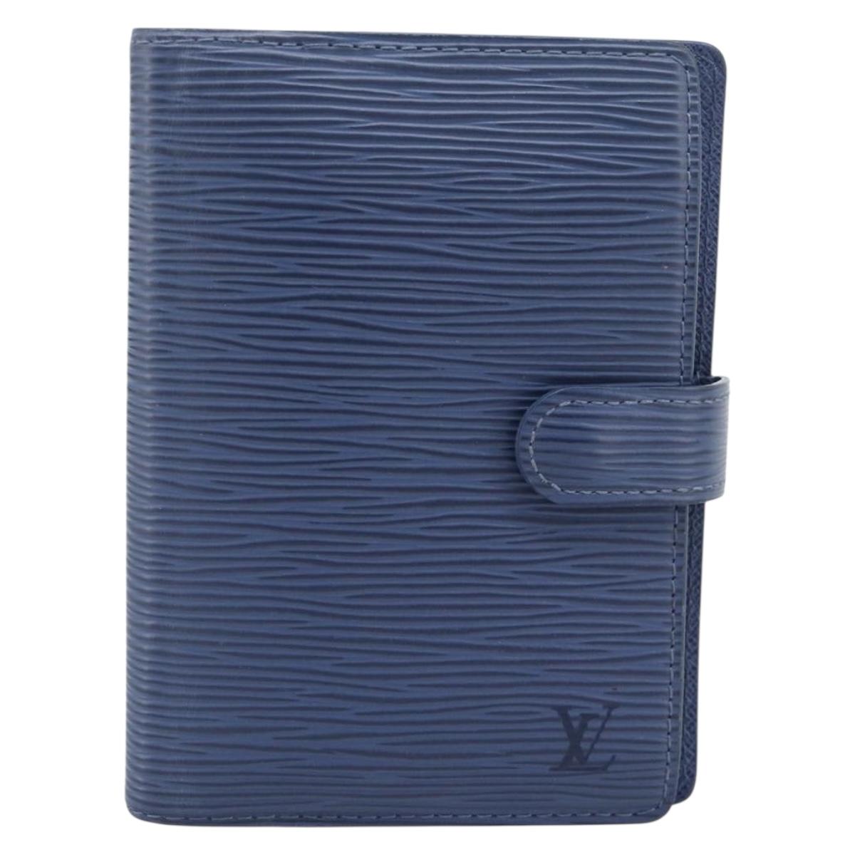 LOUIS VUITTON Epi Day Planner Cover Blue R20055 LV Auth ar14120