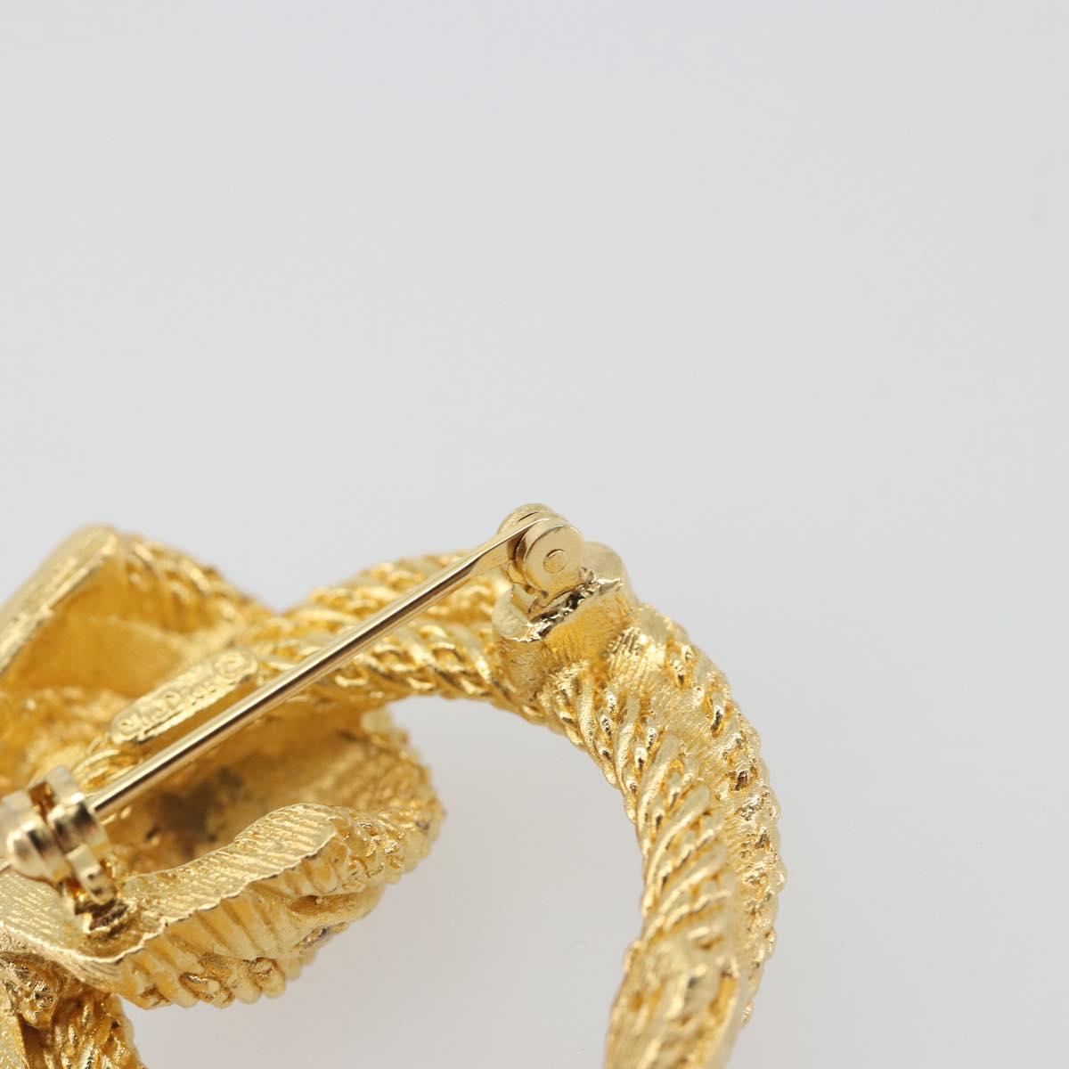 Christian Dior Brooch Metal Gold Tone Auth ar14121