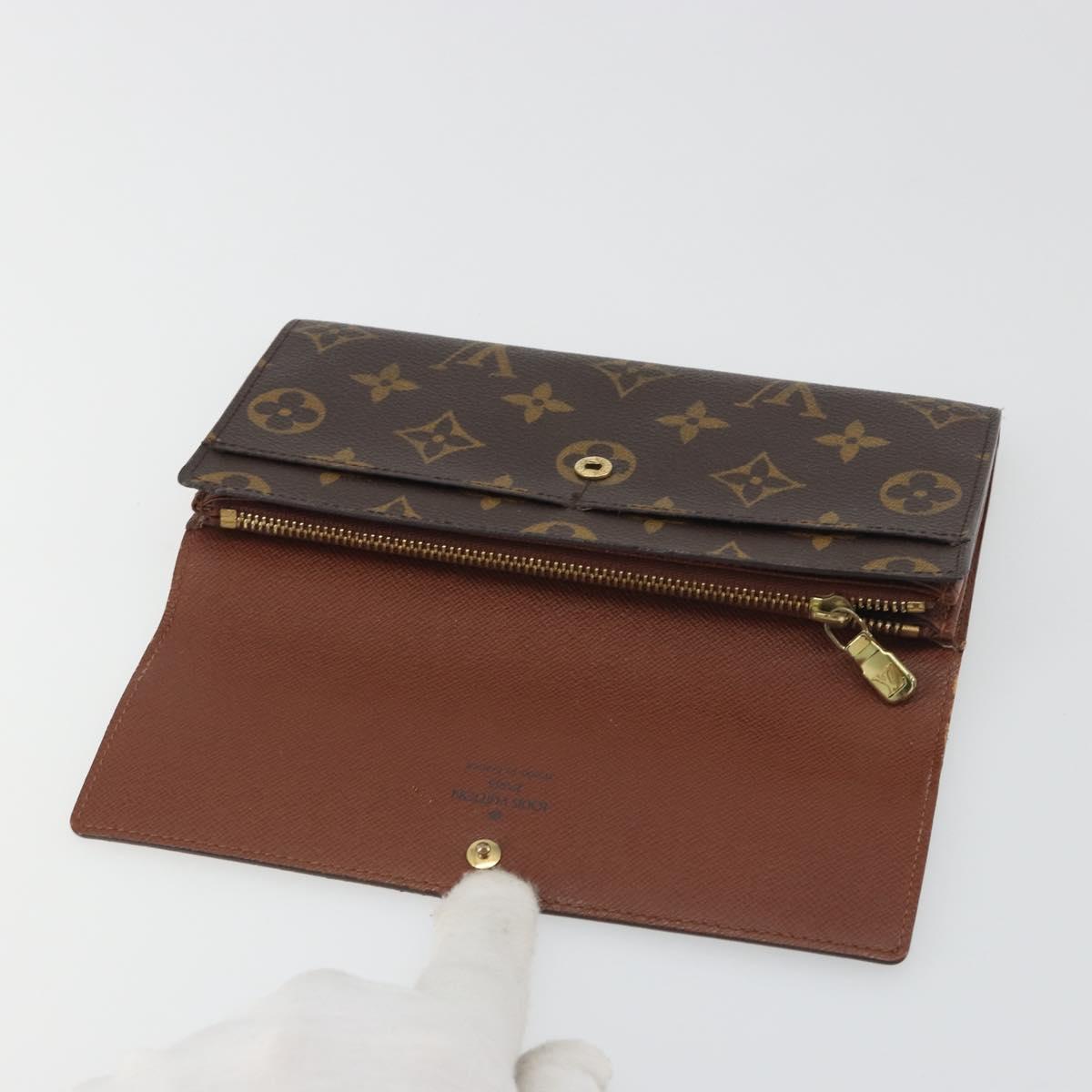 LOUIS VUITTON Monogram Portefeuille Sarah Long Wallet M60531 LV Auth ar14123