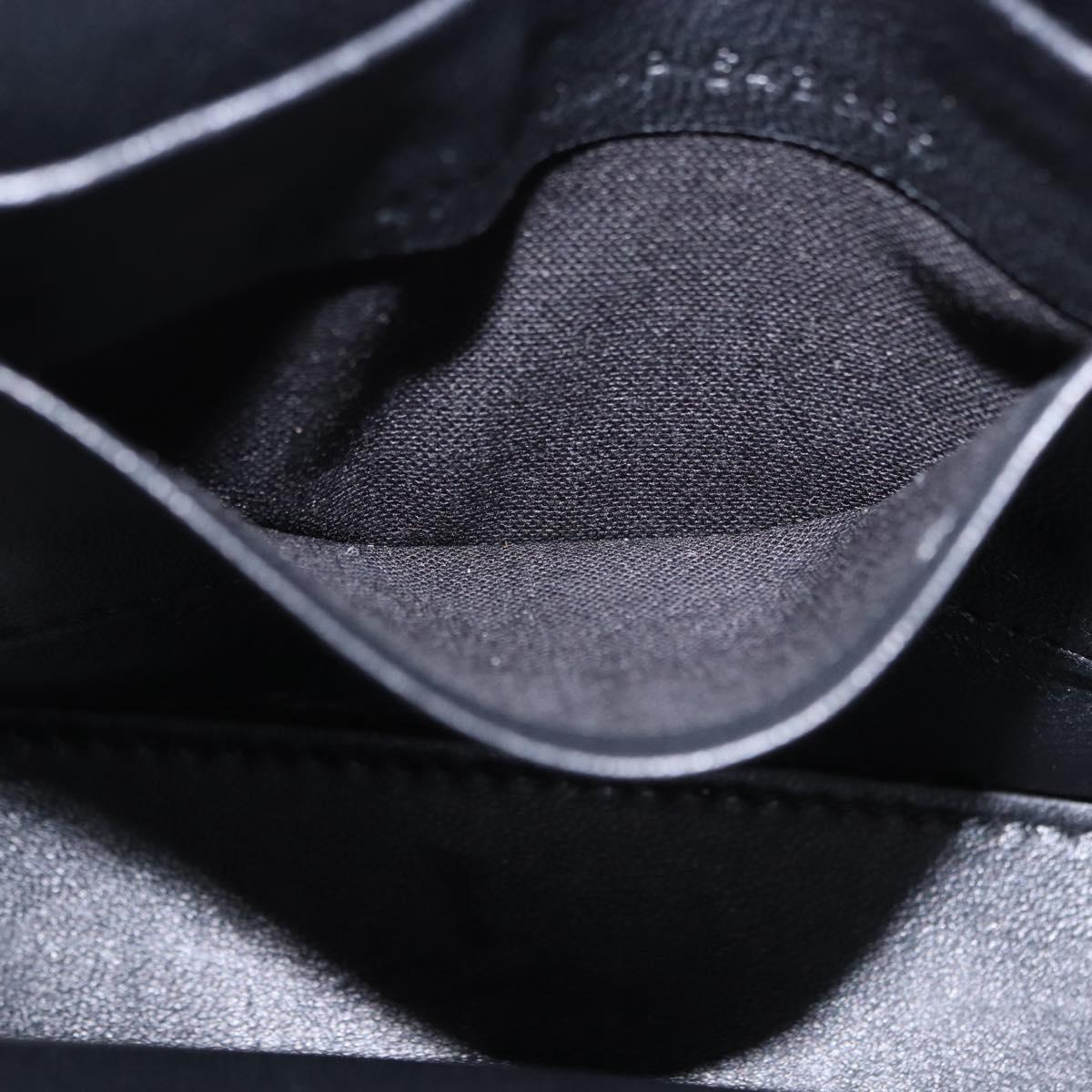 BALENCIAGA Downtown Shoulder Bag Leather Black Silver 736471 Auth ar14127M