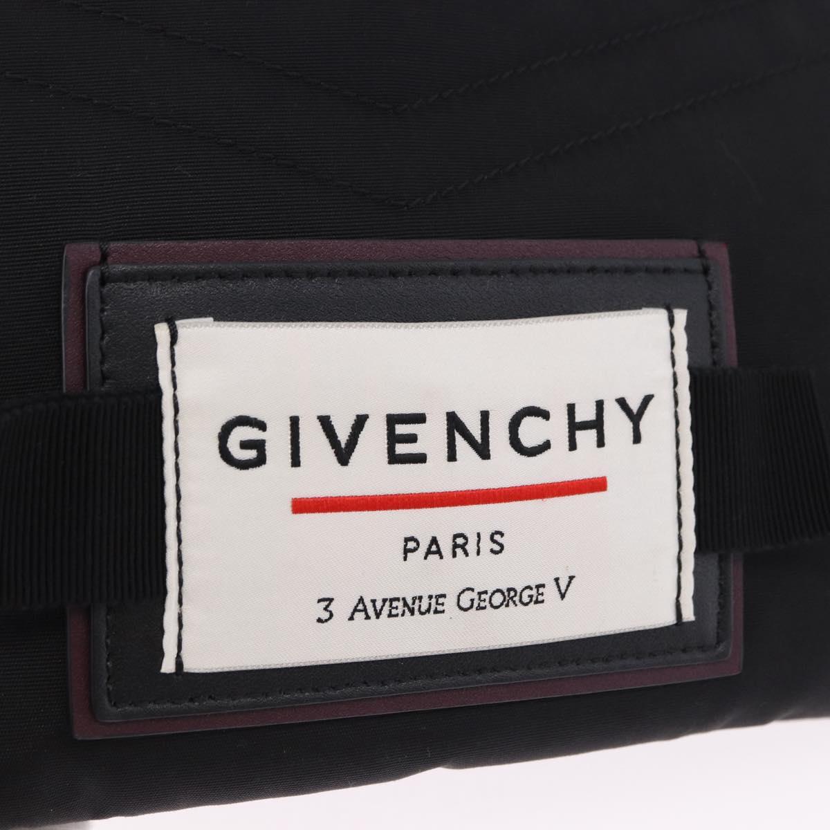 GIVENCHY Shoulder Bag Nylon Black Silver Auth ar14128A