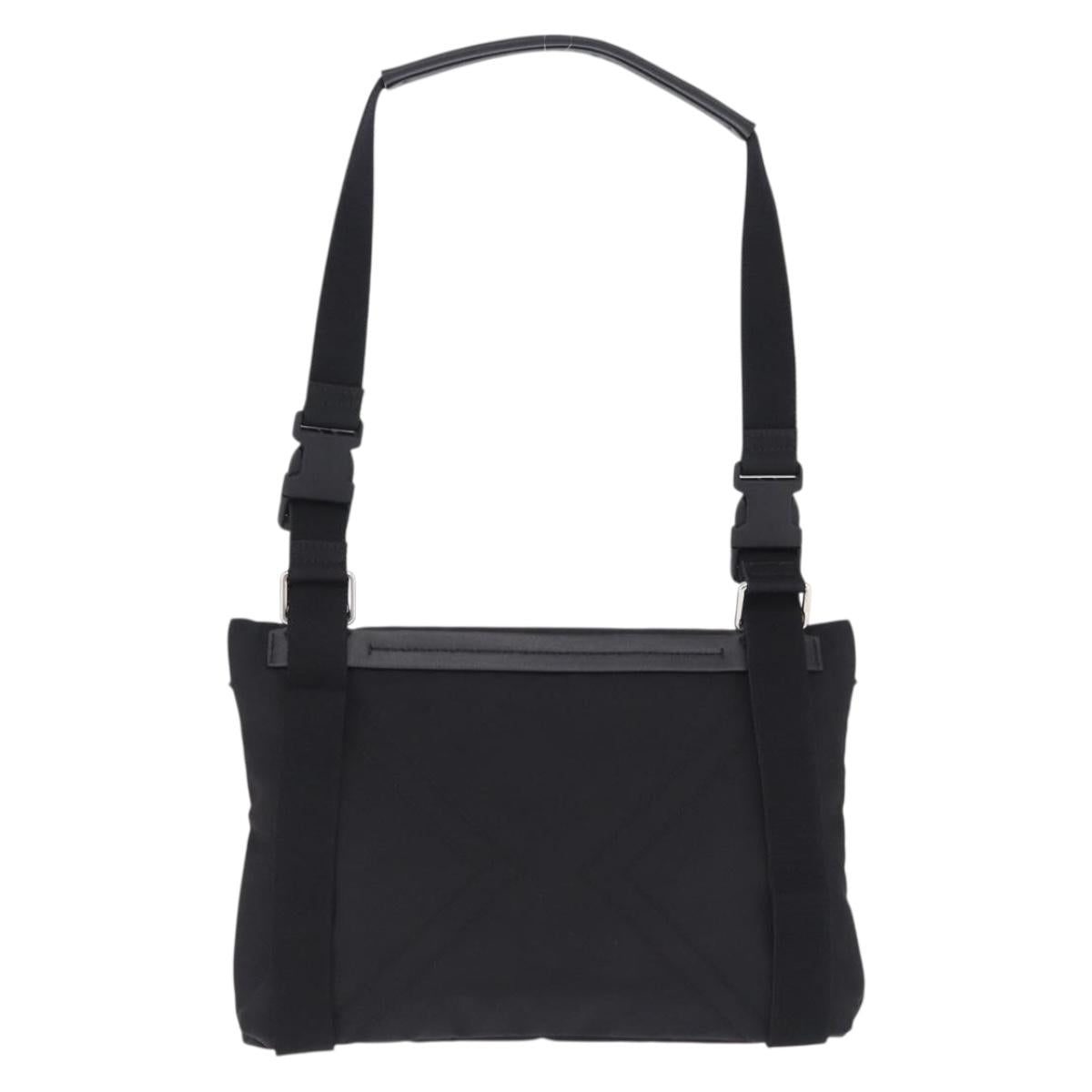 GIVENCHY Shoulder Bag Nylon Black Silver Auth ar14128A