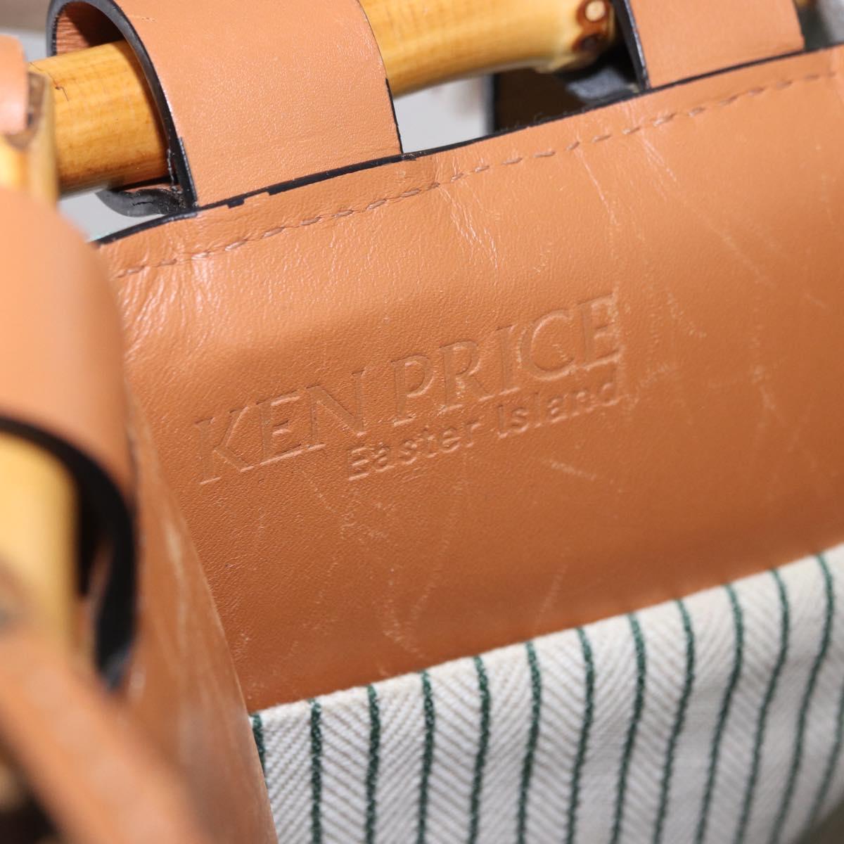 LOEWE KENPRICE cushion Tote Bag Canvas Green Brown Auth ar14130