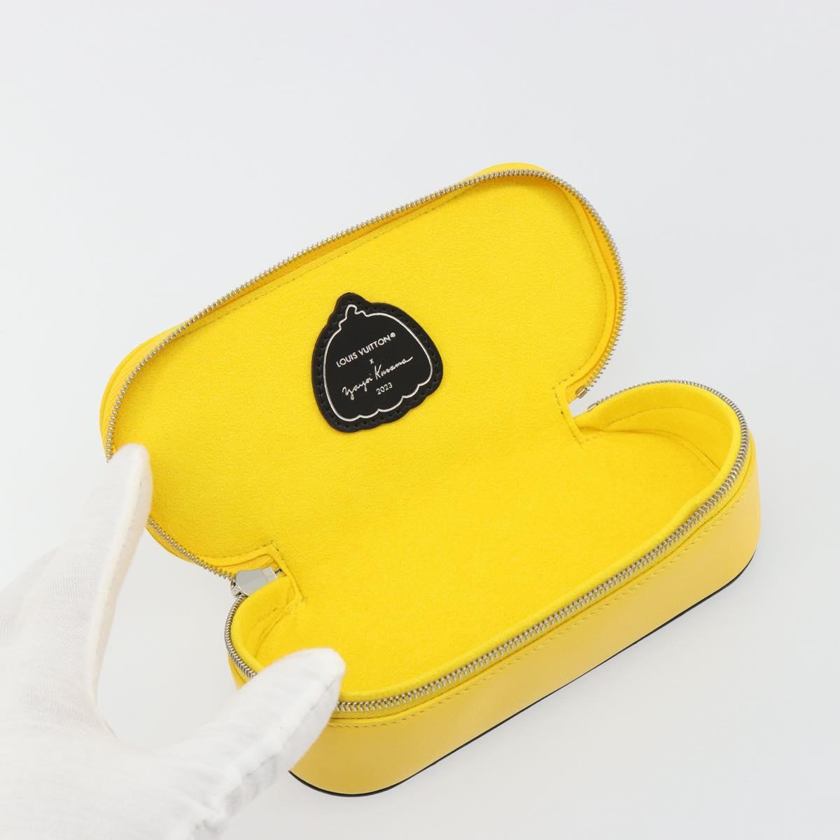 LOUIS VUITTON LV × YK Epi Etui Lunette GM Yellow Black GI0882 LV Auth ar14131SM