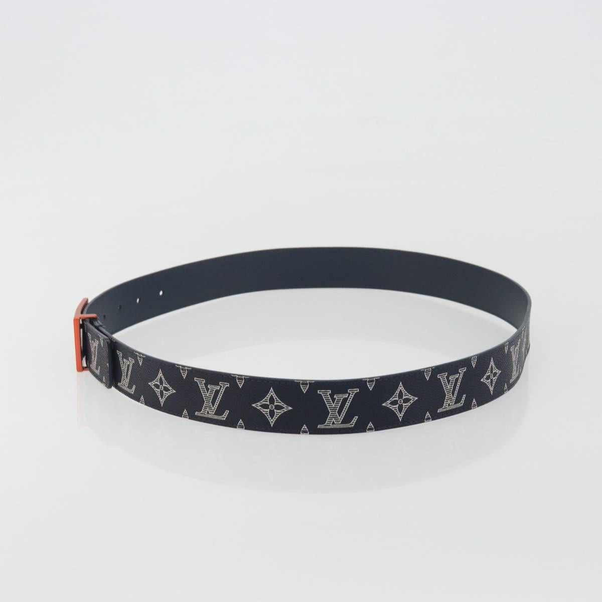 LOUIS VUITTON Monogram Ceinture Etropol Belt Navy M0049 LV Auth ar14133M