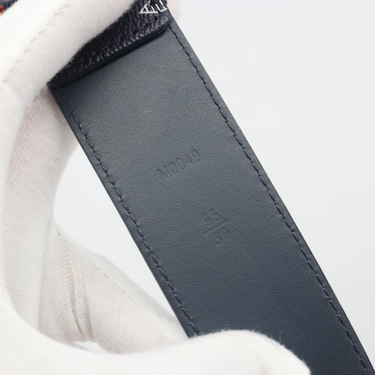 LOUIS VUITTON Monogram Ceinture Etropol Belt Navy M0049 LV Auth ar14133M