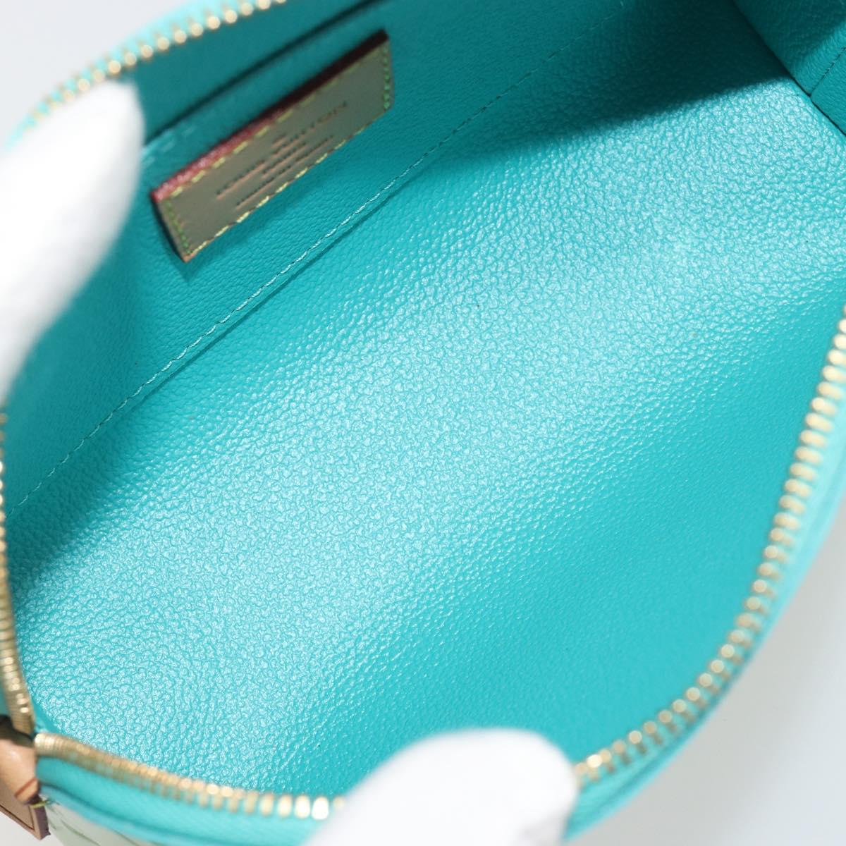 LOUIS VUITTON Monogram Vernis Pochette Cosmetic PM Blue M91747 Auth ar14136V