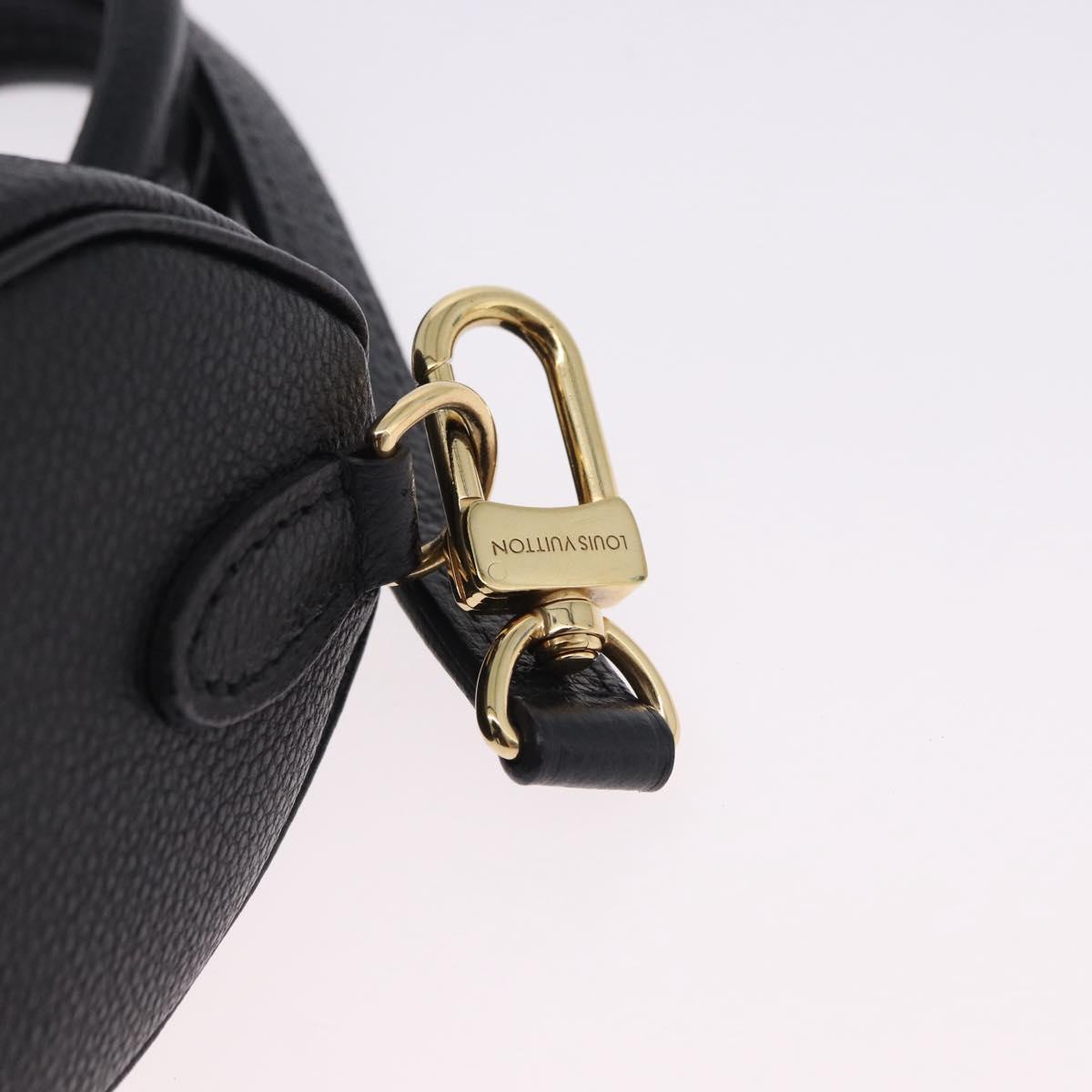 LOUIS VUITTON Monogram Empreinte Nano Speedy Bag Black M81456 LV Auth ar14137SAM