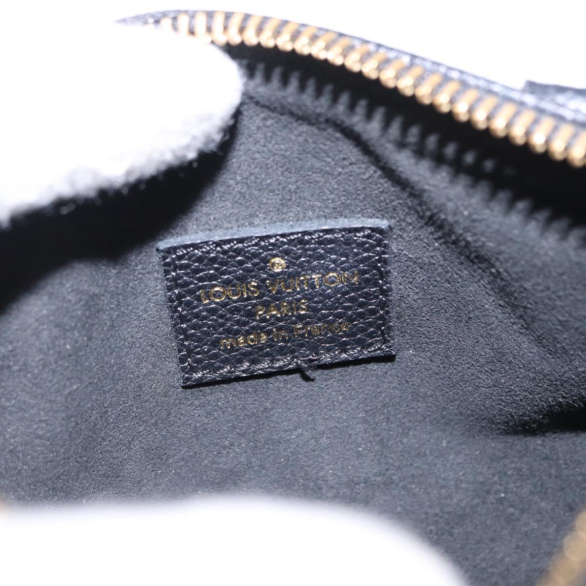 LOUIS VUITTON Monogram Empreinte Nano Speedy Bag Black M81456 LV Auth ar14137SAM