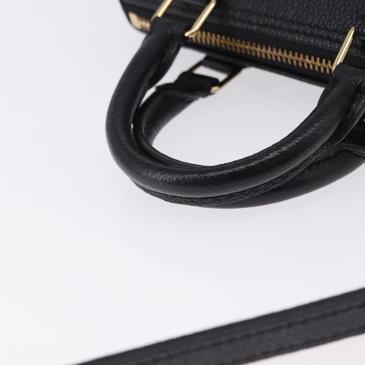 LOUIS VUITTON Monogram Empreinte Nano Speedy Bag Black M81456 LV Auth ar14137SAM