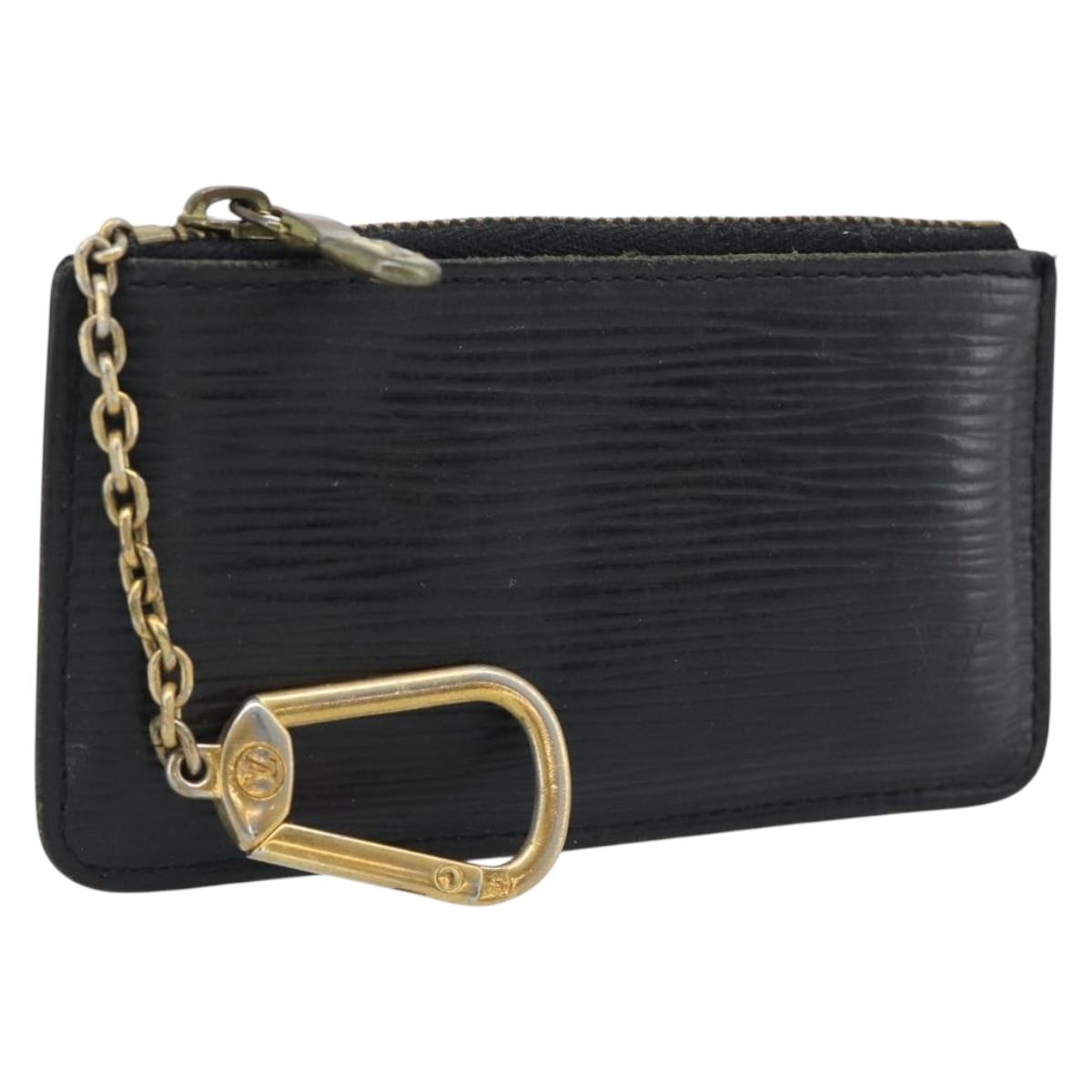 LOUIS VUITTON Epi Pochette Cles Coin Purse Black M63802 LV Auth ar14138