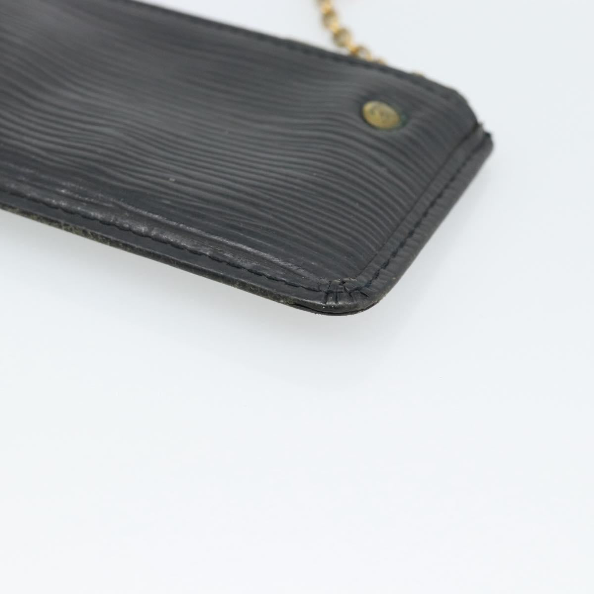 LOUIS VUITTON Epi Pochette Cles Coin Purse Black M63802 LV Auth ar14138