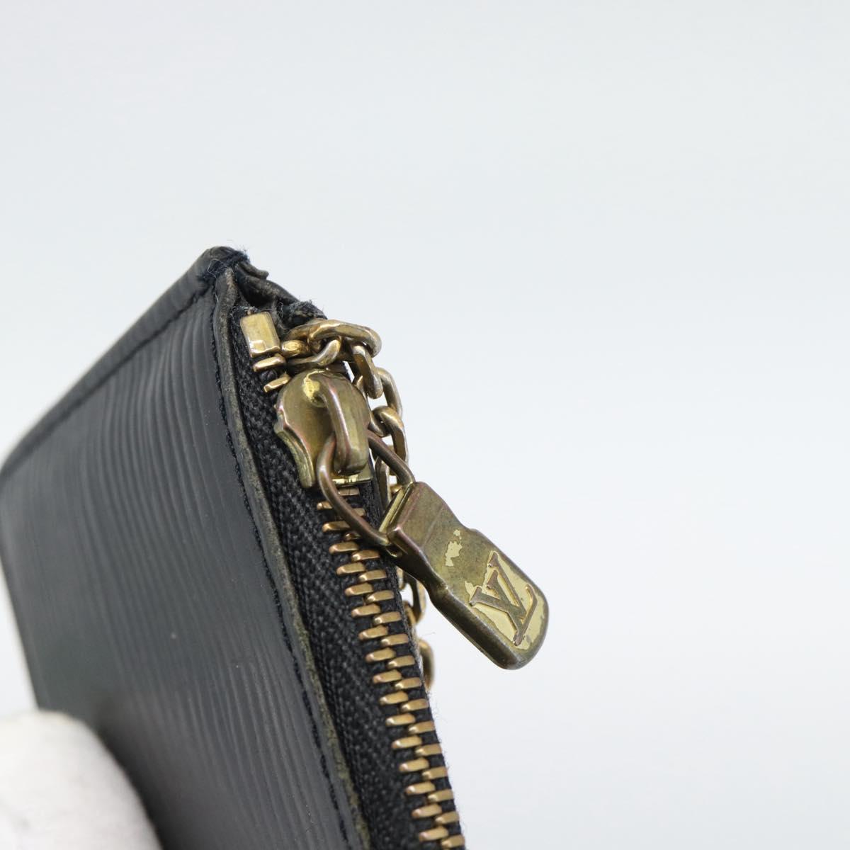 LOUIS VUITTON Epi Pochette Cles Coin Purse Black M63802 LV Auth ar14138