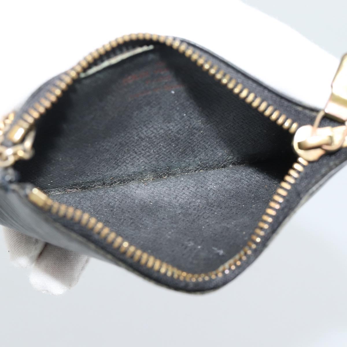 LOUIS VUITTON Epi Pochette Cles Coin Purse Black M63802 LV Auth ar14138
