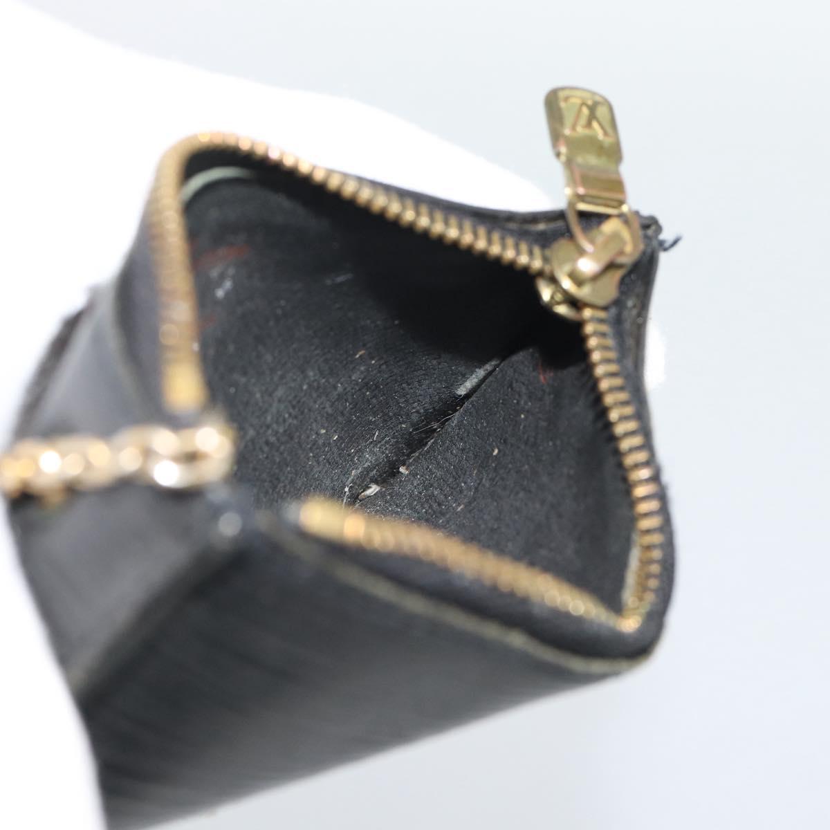 LOUIS VUITTON Epi Pochette Cles Coin Purse Black M63802 LV Auth ar14138