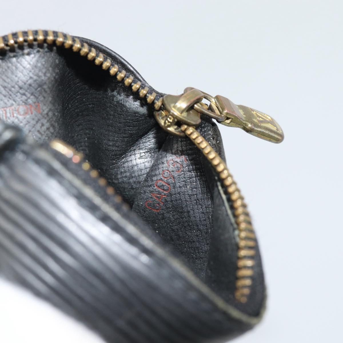 LOUIS VUITTON Epi Pochette Cles Coin Purse Black M63802 LV Auth ar14138