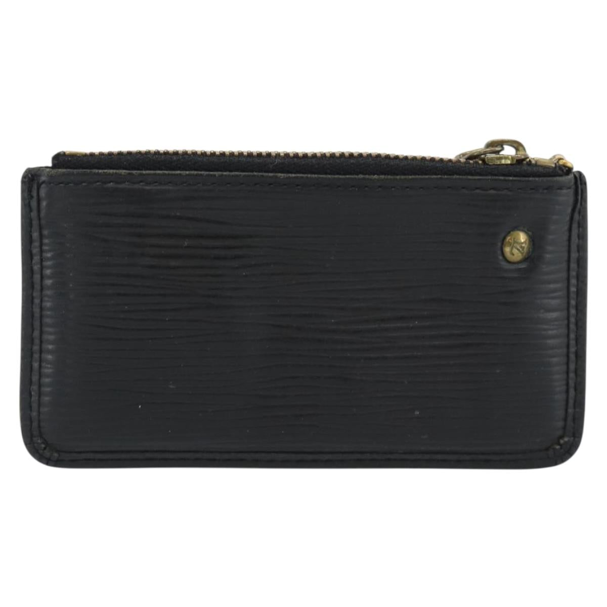 LOUIS VUITTON Epi Pochette Cles Coin Purse Black M63802 LV Auth ar14138