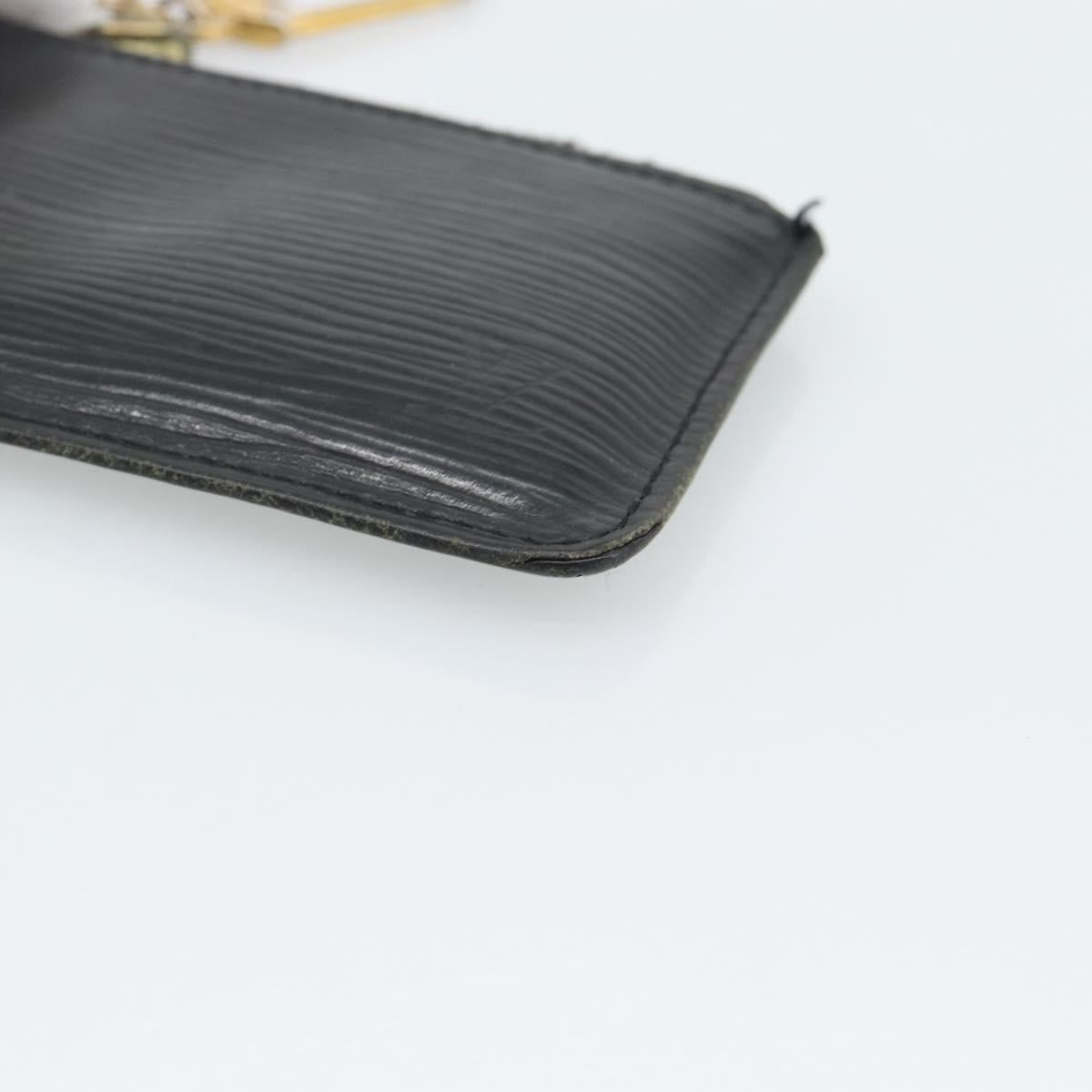 LOUIS VUITTON Epi Pochette Cles Coin Purse Black M63802 LV Auth ar14138
