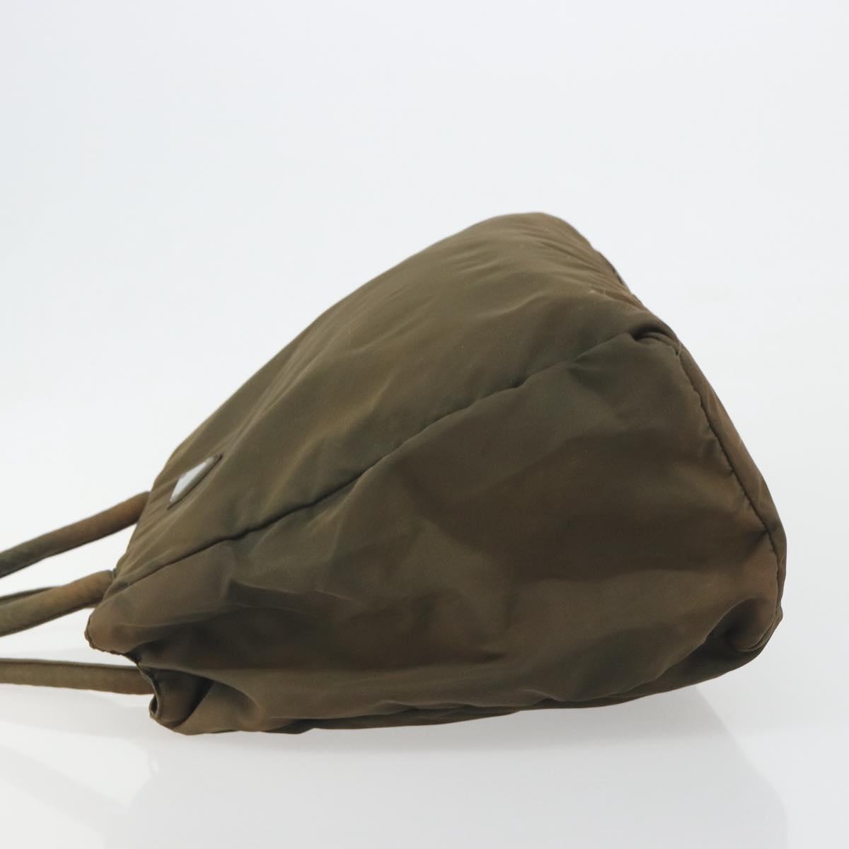 PRADA Hand Bag Nylon Green Auth ar14142