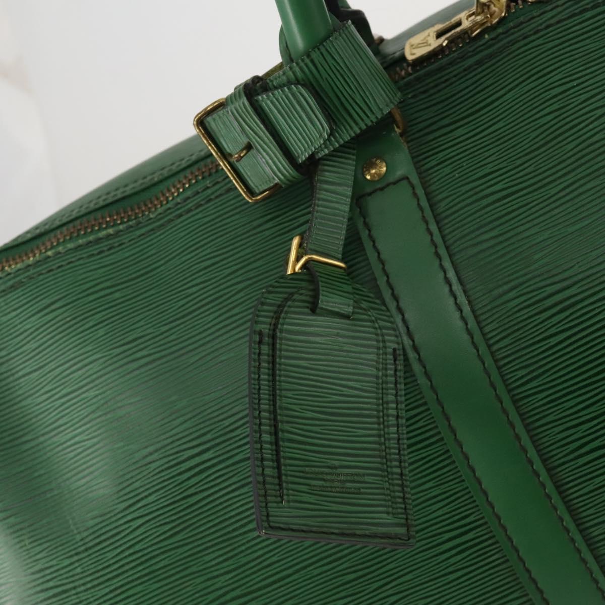 LOUIS VUITTON Epi Keepall 50 Boston Bag Green M42964 LV Auth ar14144