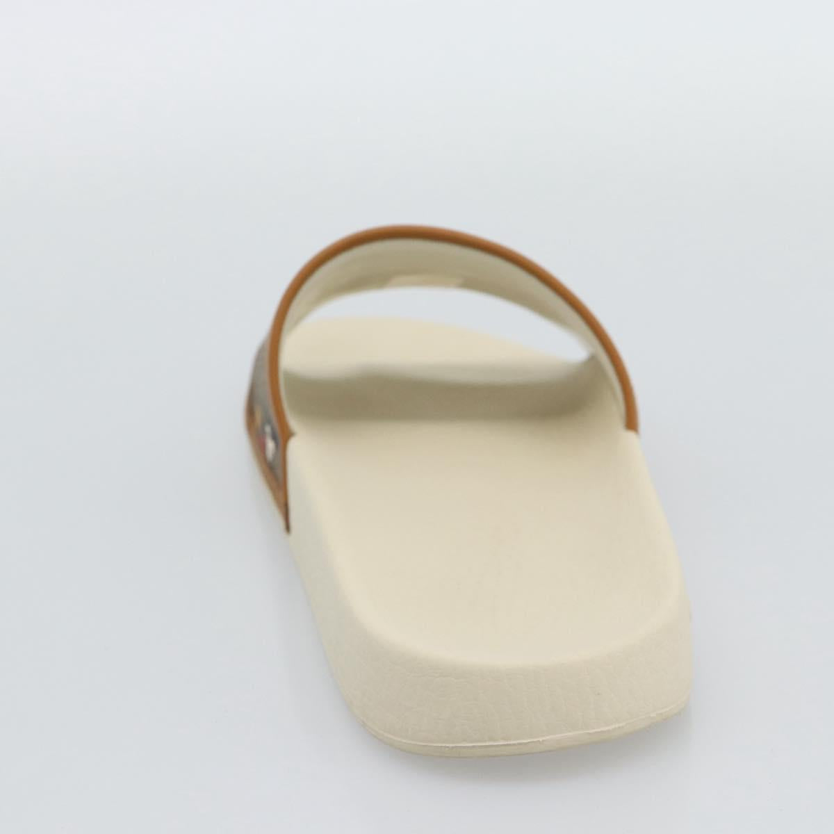 GUCCI Disney MicroGG Sandals PVC Leather Beige 603702 Auth ar14145M