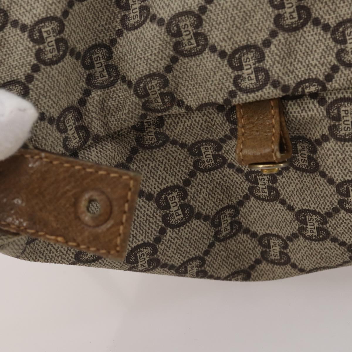 GUCCI GG Plus Supreme Web Sherry Line Hand Bag PVC 3 Set Beige Auth ar14151