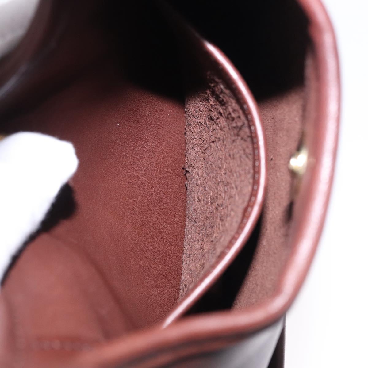 Coach Hand Bag Leather Brown Gold Auth ar14152A