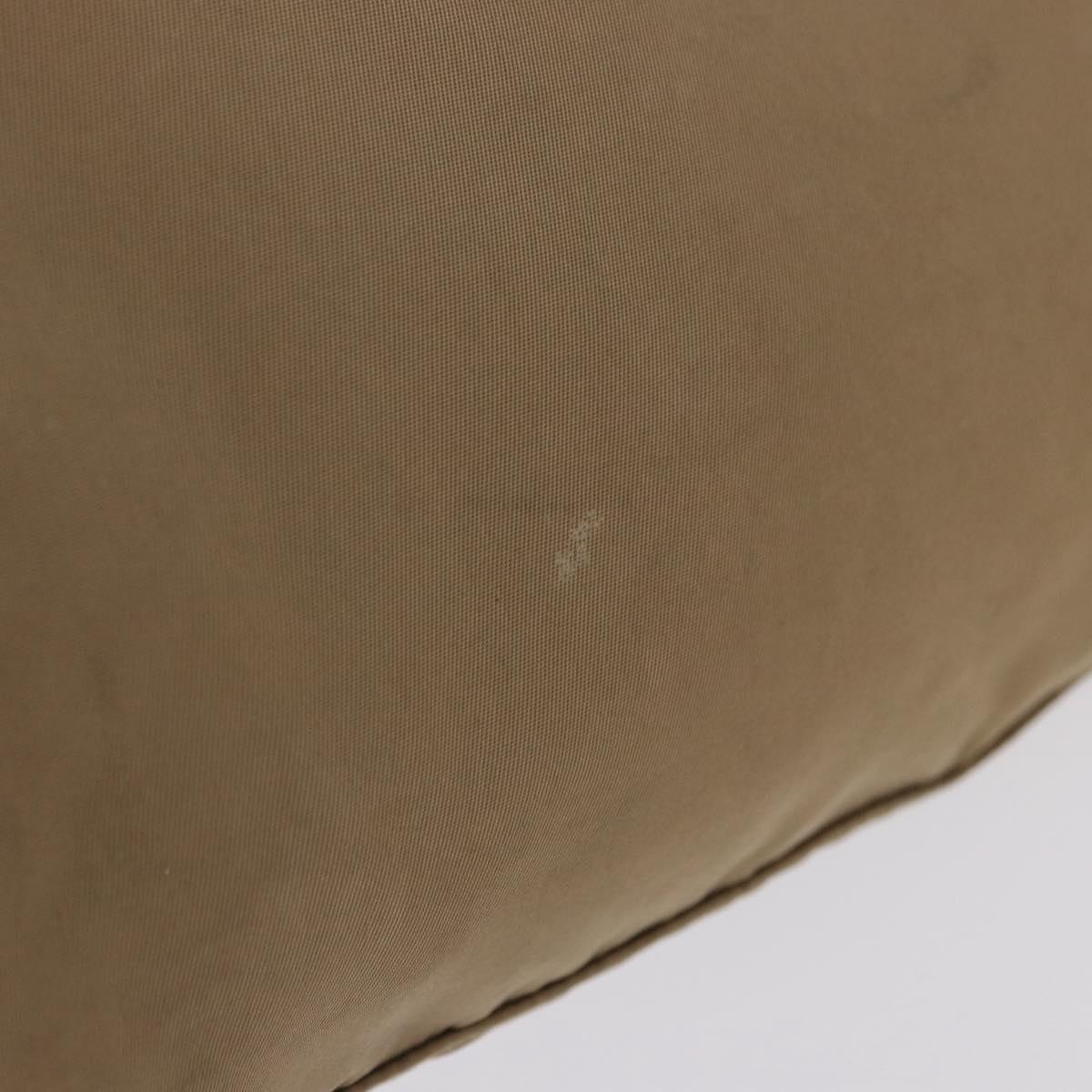 PRADA Hand Bag Nylon Beige Auth ar14168