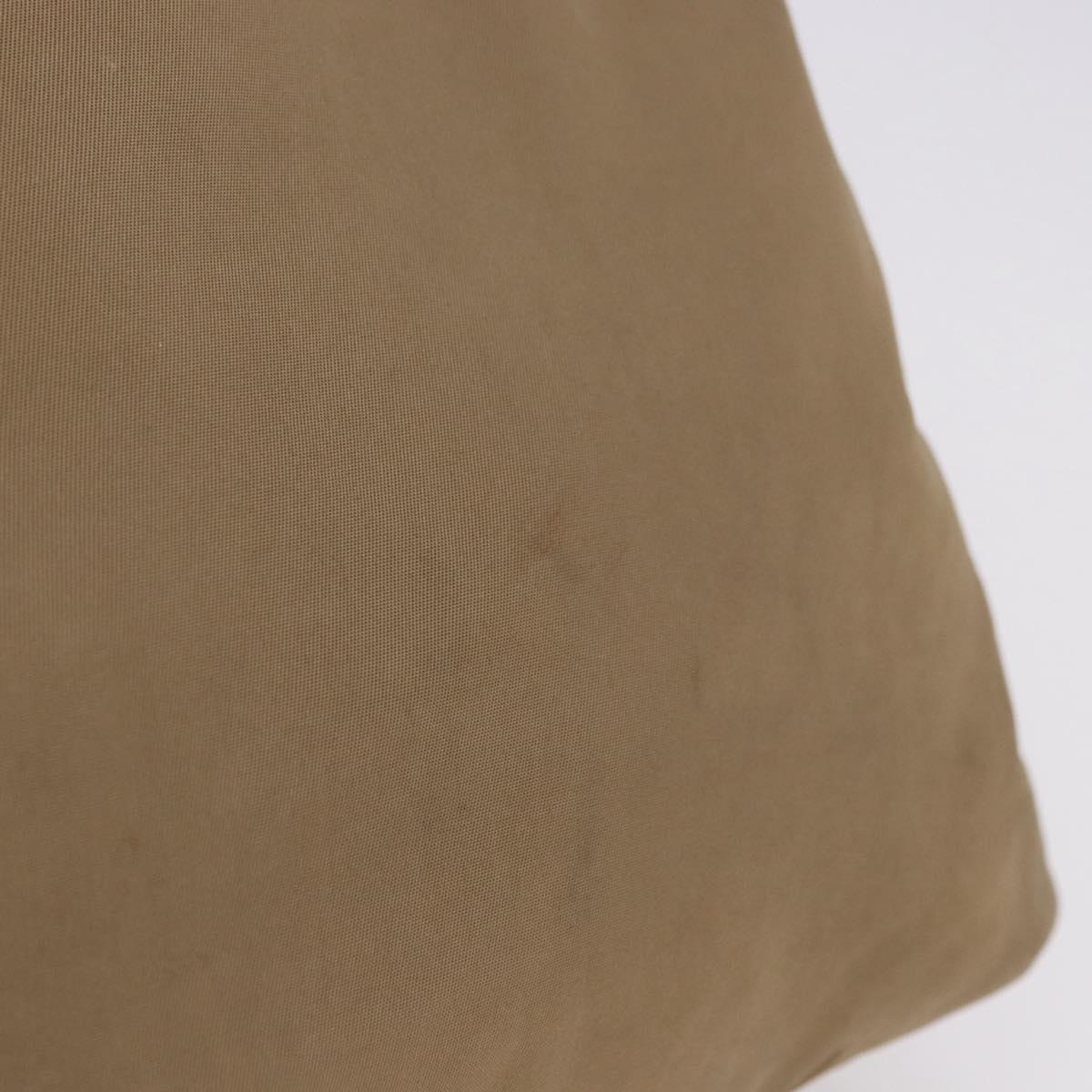 PRADA Hand Bag Nylon Beige Auth ar14168