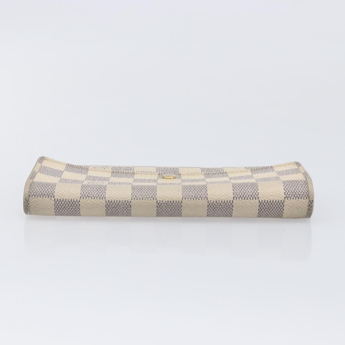 LOUIS VUITTON Damier Azur Portefeuille Sarah Long Wallet N63208 LV Auth ar14170