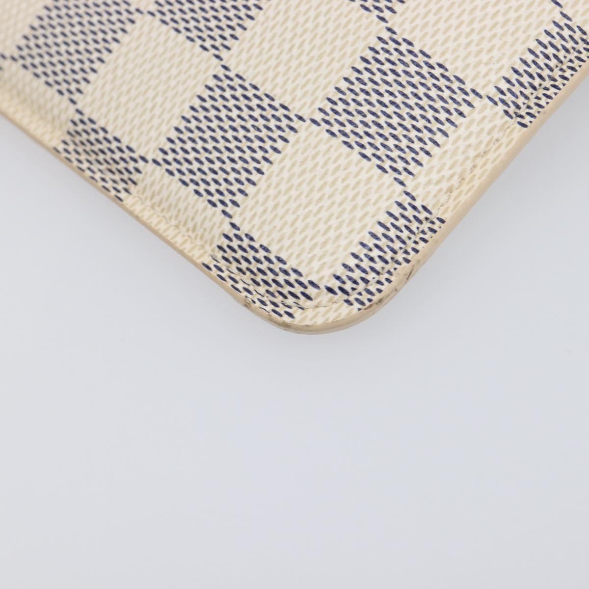 LOUIS VUITTON Damier Azur Etui lunet MM Glasses Case N60025 LV Auth ar14172V