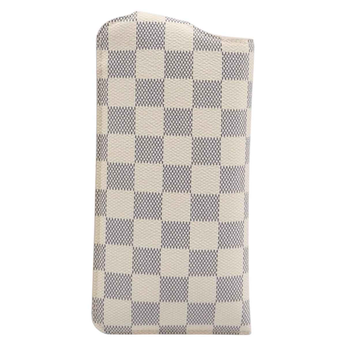 LOUIS VUITTON Damier Azur Etui lunet MM Glasses Case N60025 LV Auth ar14172V